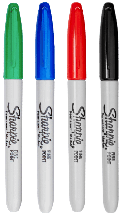 Sharpie Permanent Markers, Fine Point, Black, 36/Pack (35010)